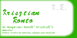 krisztian ronto business card